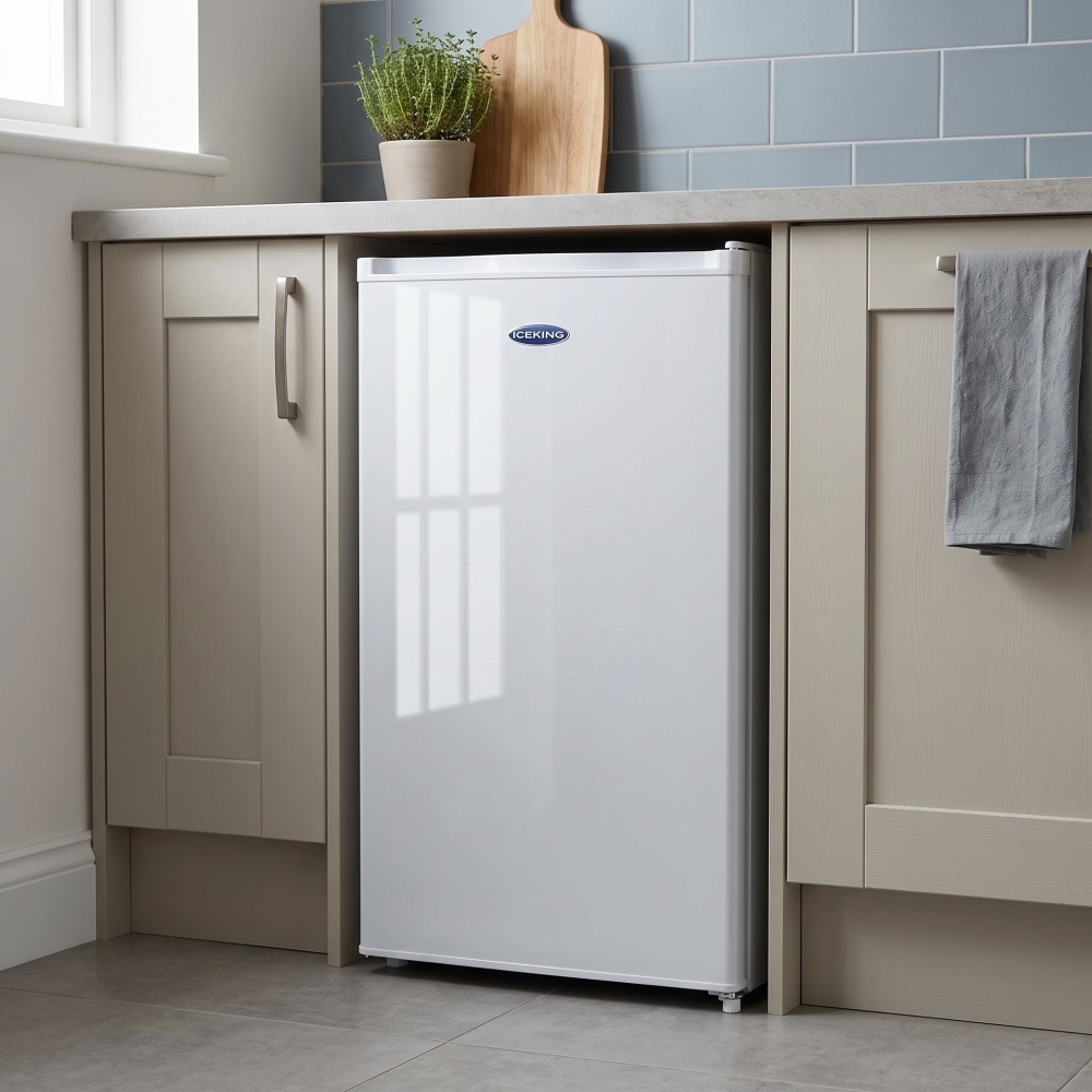 IceKing RL111EW Under Counter Larder Fridge, White, E Rated
