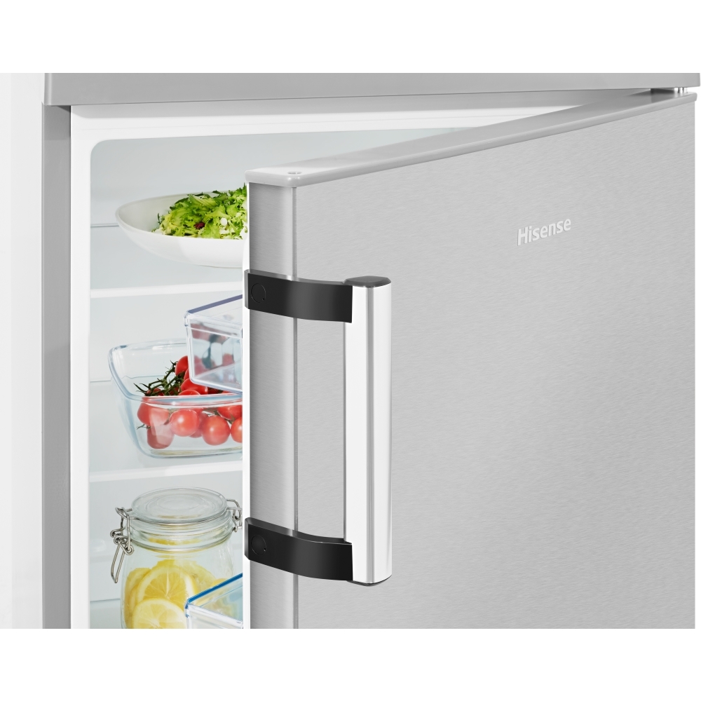 Hisense RL170D4BCE Under Counter Larder Fridge, Stainless Steel Look, E