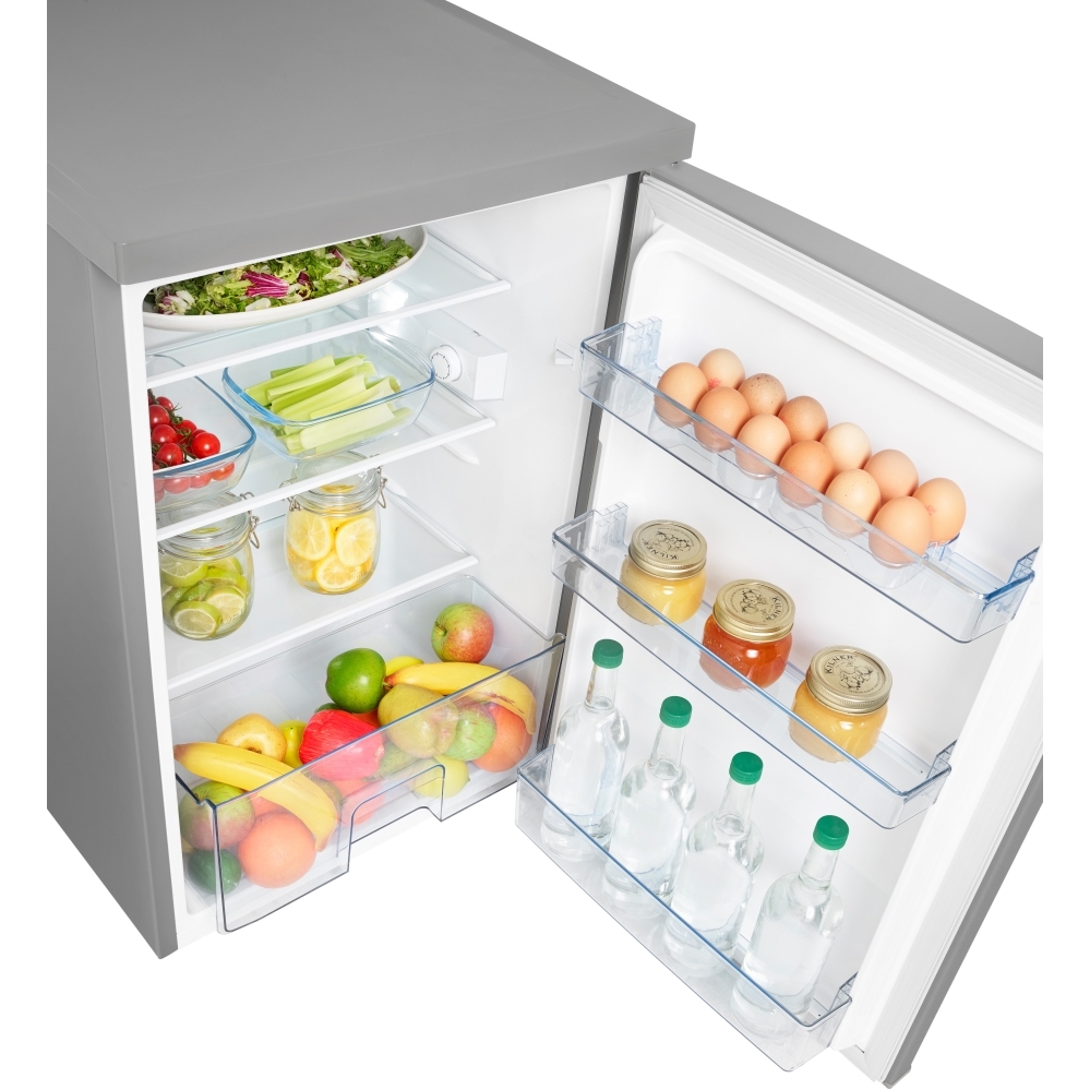 Hisense RL170D4BCE Under Counter Larder Fridge, Stainless Steel Look, E