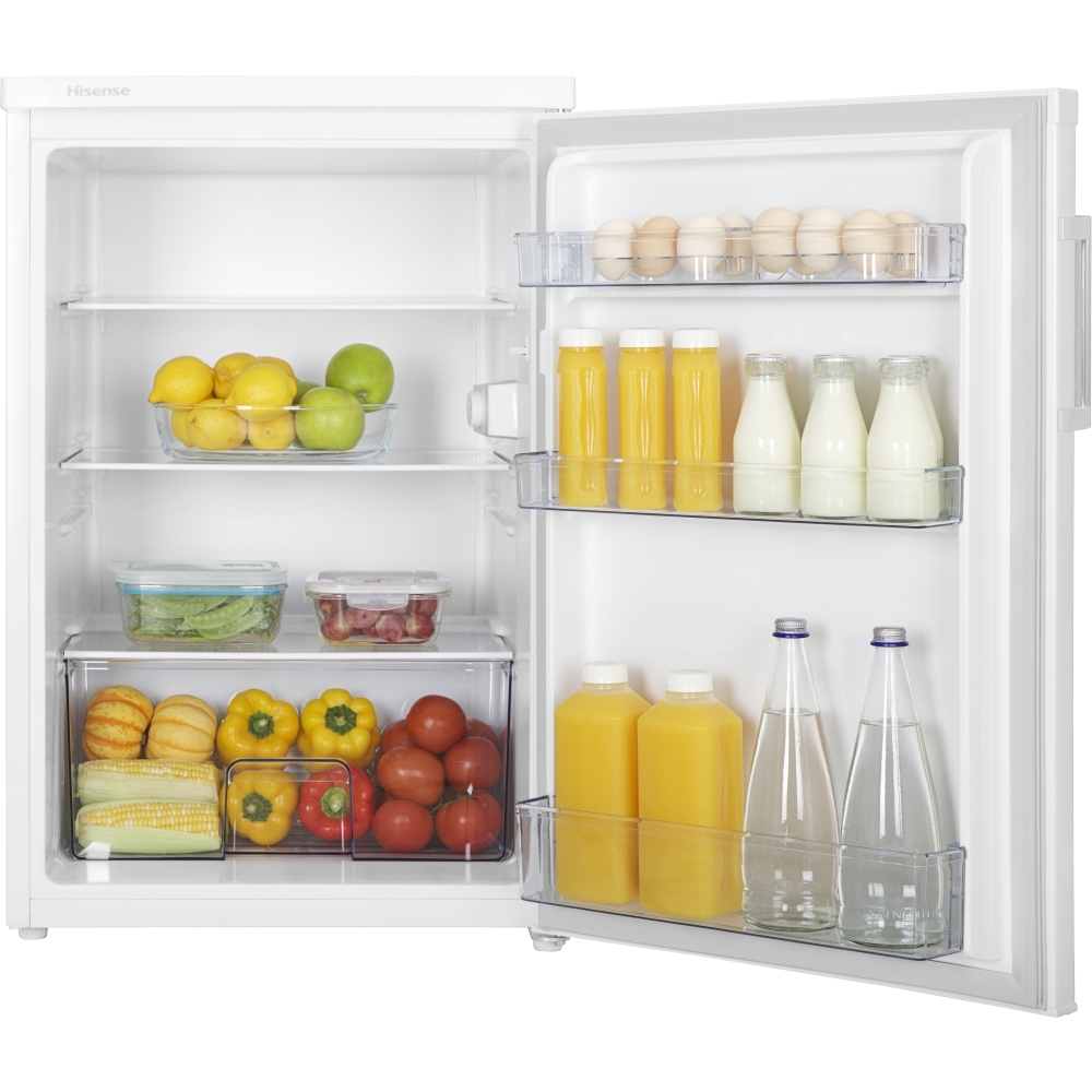 Hisense RL170D4BWE Under Counter Larder Fridge, White, E Rated Marks
