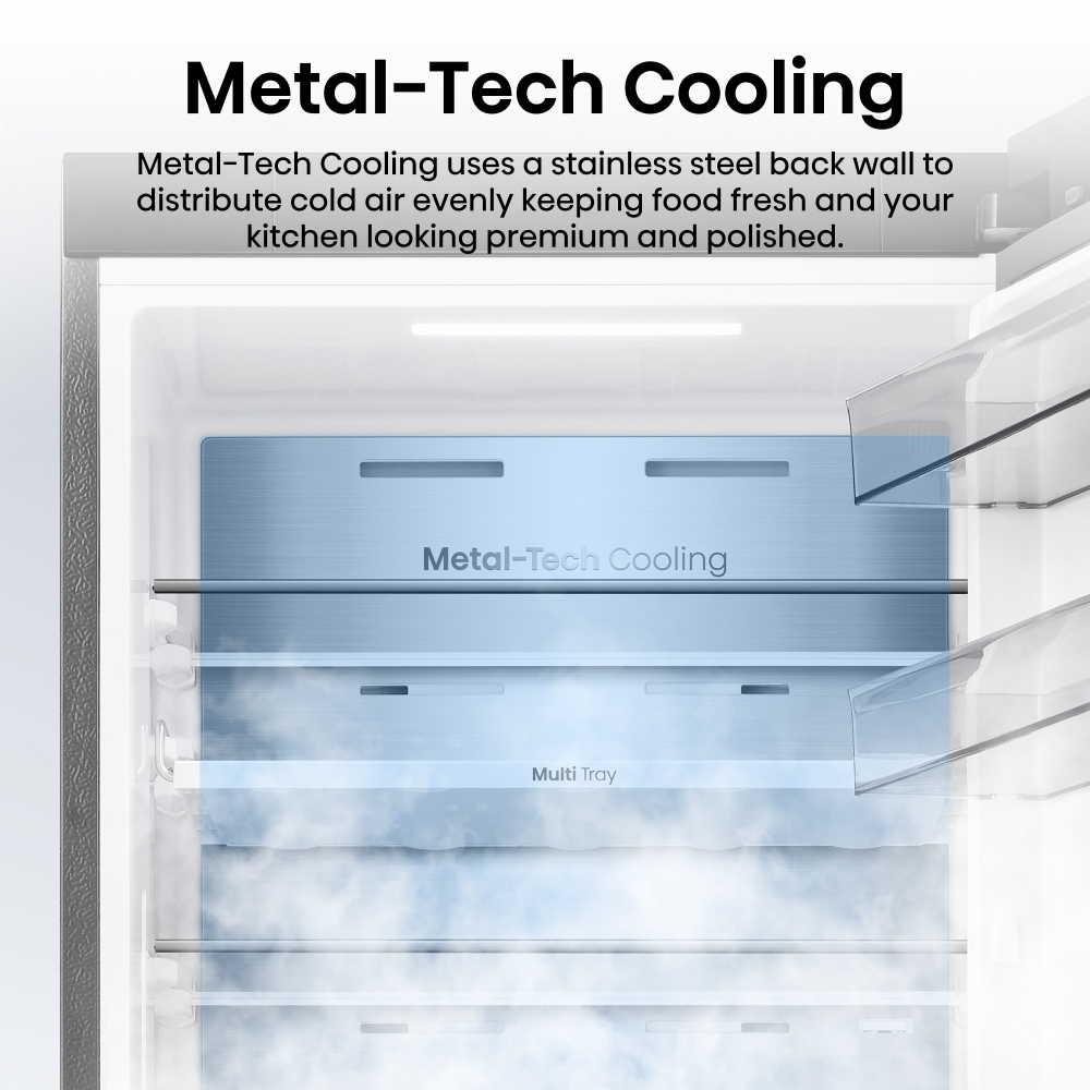 Hisense RL3K370SAIE Tall Larder Fridge, Stainless Steel, E Rated