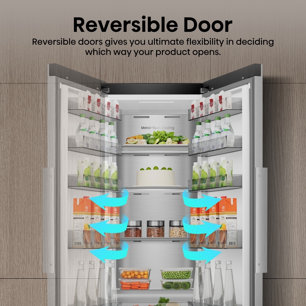 Hisense RL3K370SAIE Tall Larder Fridge, Stainless Steel, E Rated