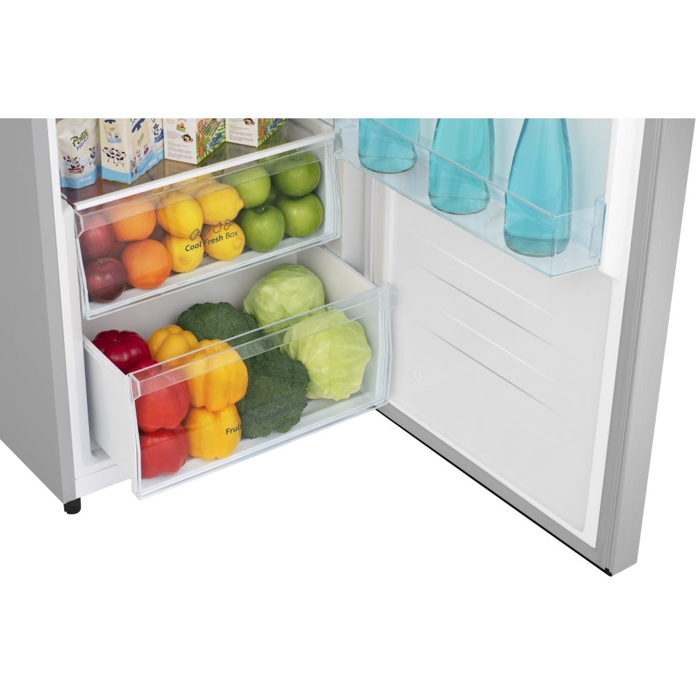 Hisense RL415N4ACE Tall Larder Fridge, Stainless Steel, E Rated