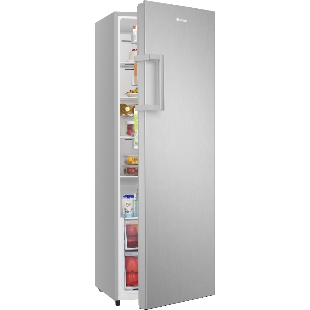 Hisense RL415N4ACE Tall Larder Fridge, Stainless Steel, E Rated
