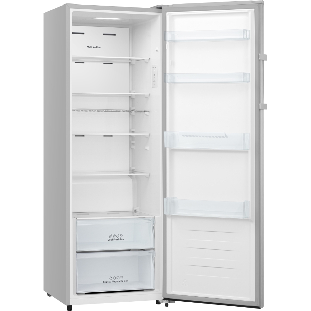 Hisense RL415N4ACE Tall Larder Fridge, Stainless Steel, E Rated