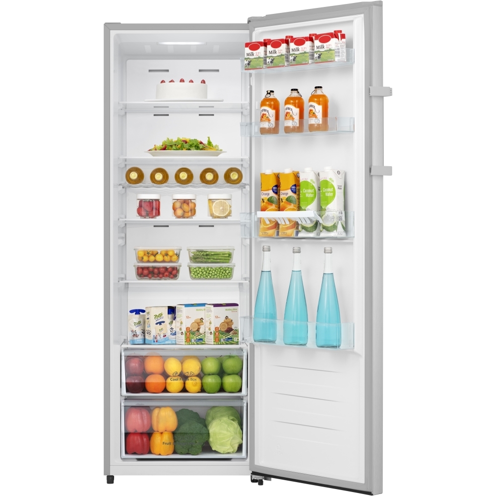 Hisense RL415N4ACE Tall Larder Fridge, Stainless Steel, E Rated