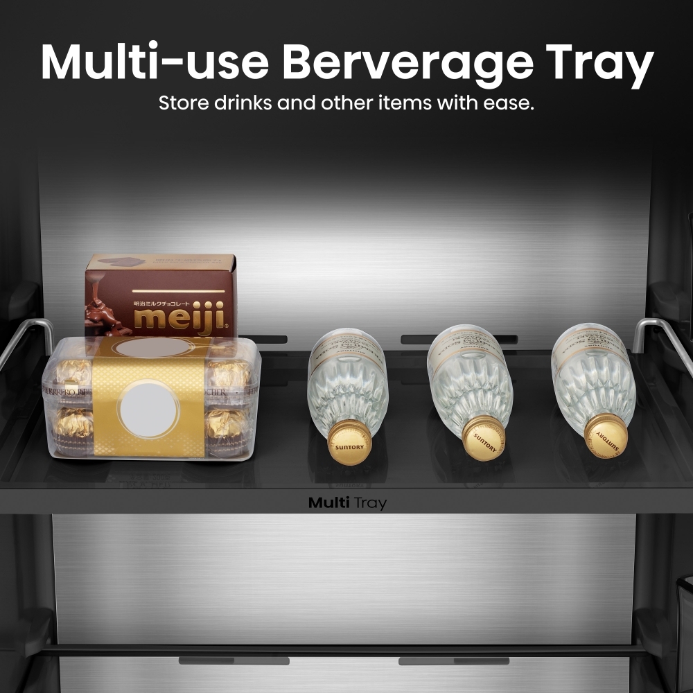 Hisense RL5K370GSFC Tall Larder Fridge, Black, C Rated