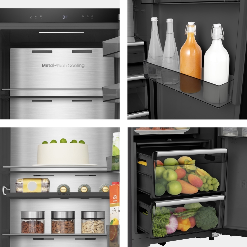 Hisense RL5K370GSFC Tall Larder Fridge, Black, C Rated