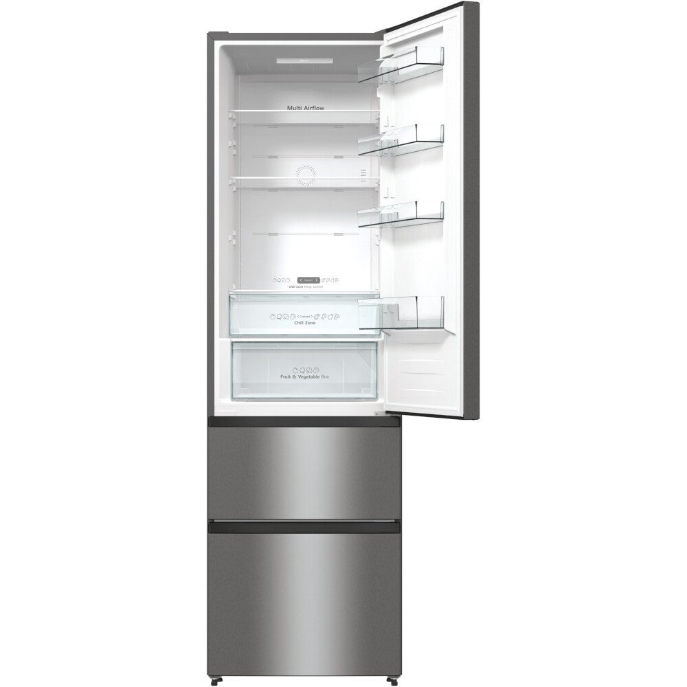 Hisense RM469N4ACDUK Total No Frost Fridge Freezer, 60/40, Stainless Steel, D Rated
