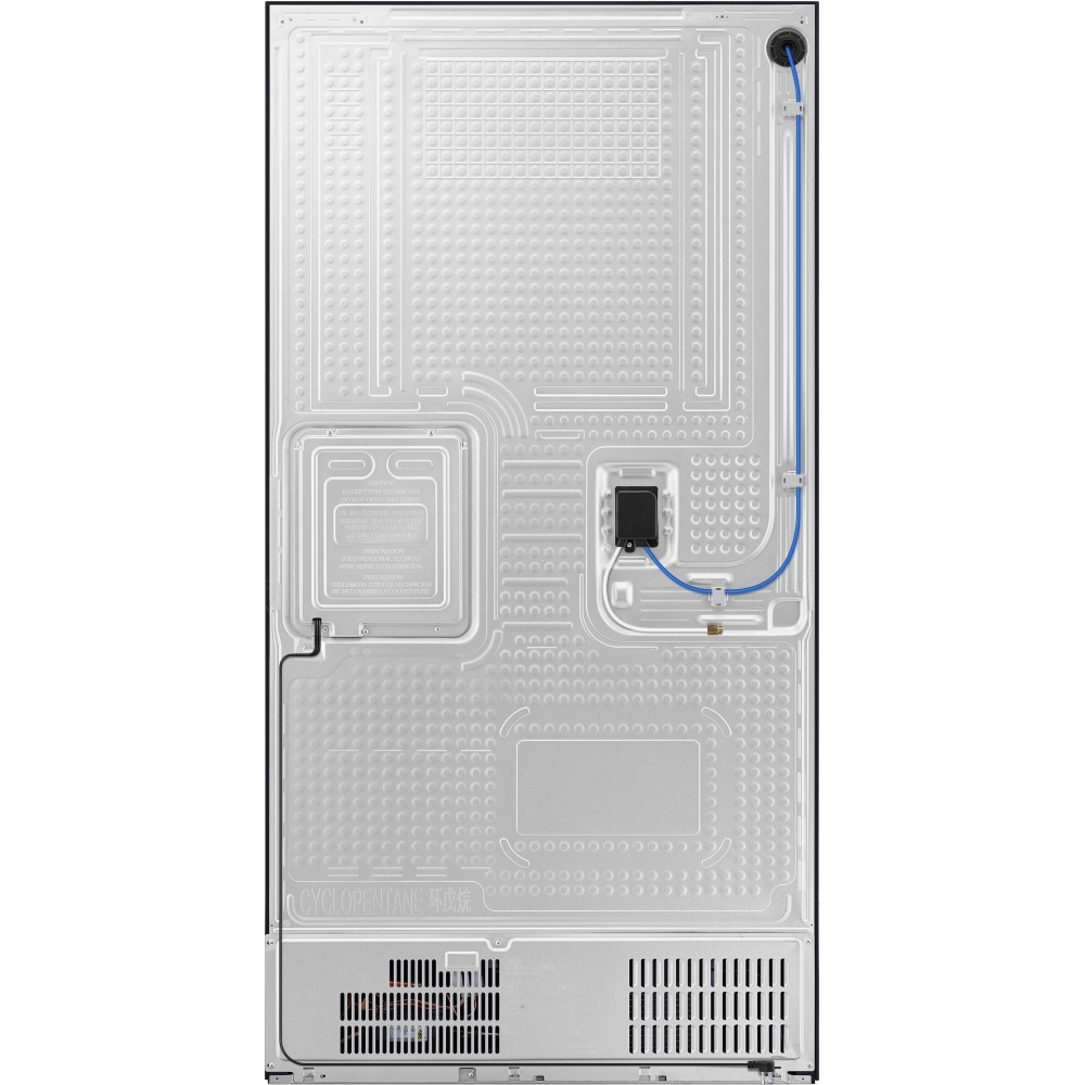 Samsung RM90F67CECEU American Fridge Freezer, Clean Deep Charcoal, Black, E Rated,  Plumbed