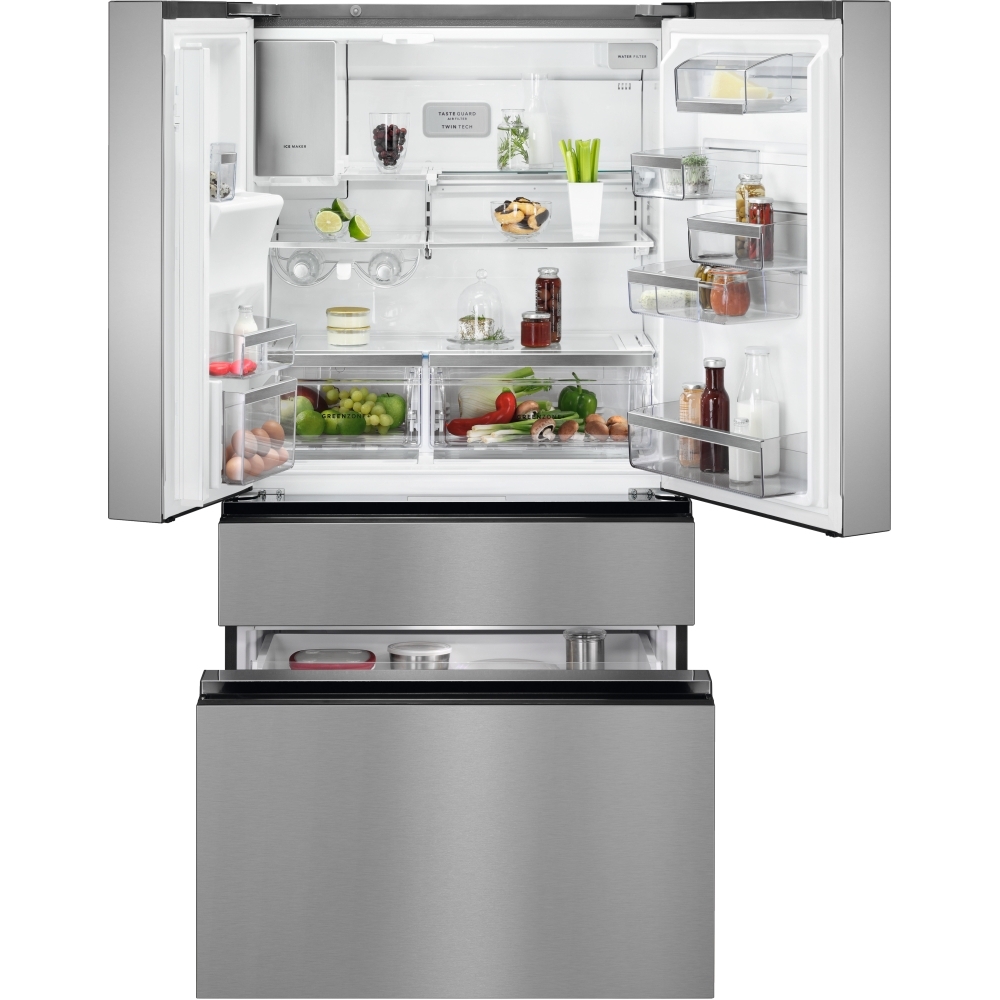 AEG RMB954E9VX 9000 MultiSwitch American Fridge Freezer, Stainless Steel, E Rated,  Plumbed