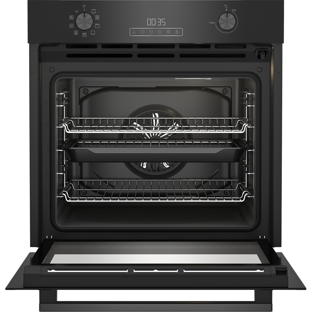 Blomberg ROEN8232BP Built-In Electric Single Oven with Pyrolytic Cleaning, Black, A Rated