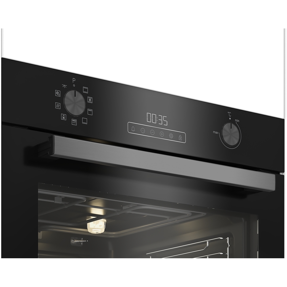 Blomberg ROEN8232BP Built-In Electric Single Oven with Pyrolytic Cleaning, Black, A Rated