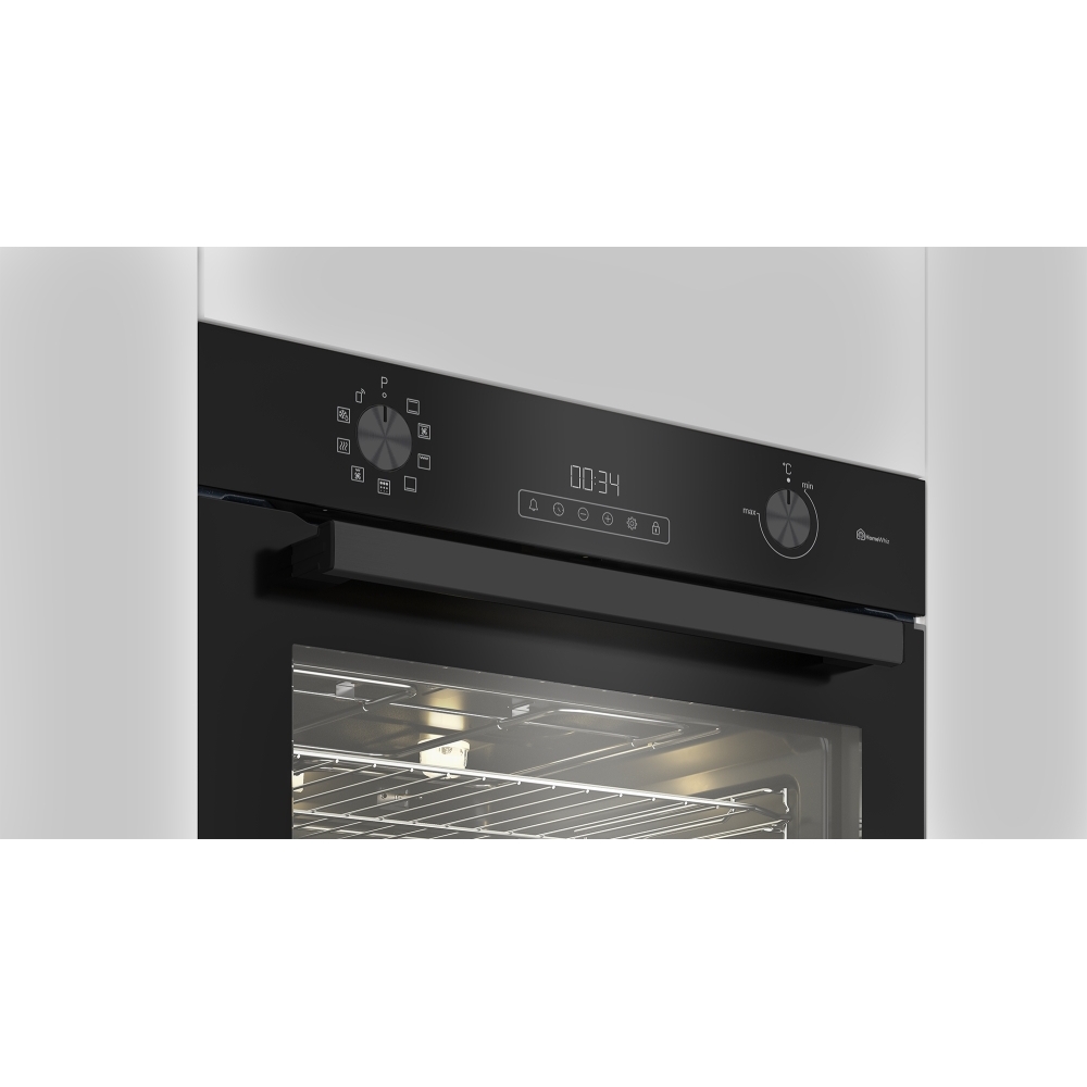 Blomberg ROEN8232WBP Built-In Electric Single Oven with Pyrolytic Cleaning, Black, A Rated