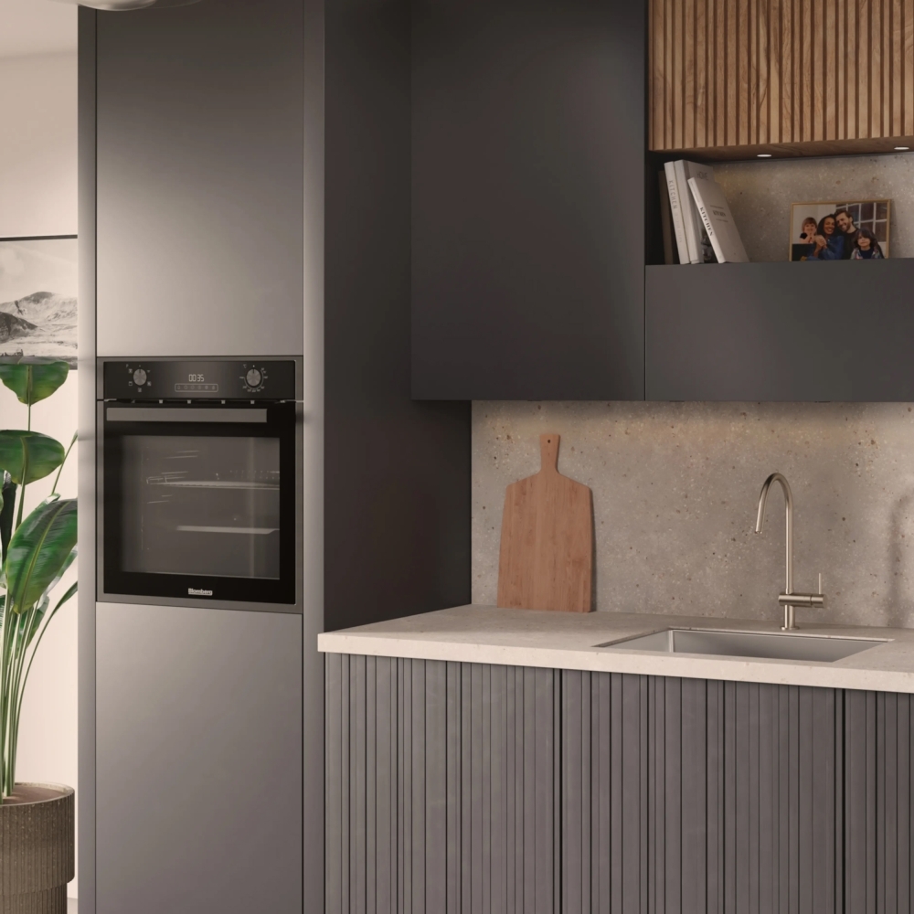 Blomberg ROEN9202DX Built-In Electric Single Oven, Grey, A Rated