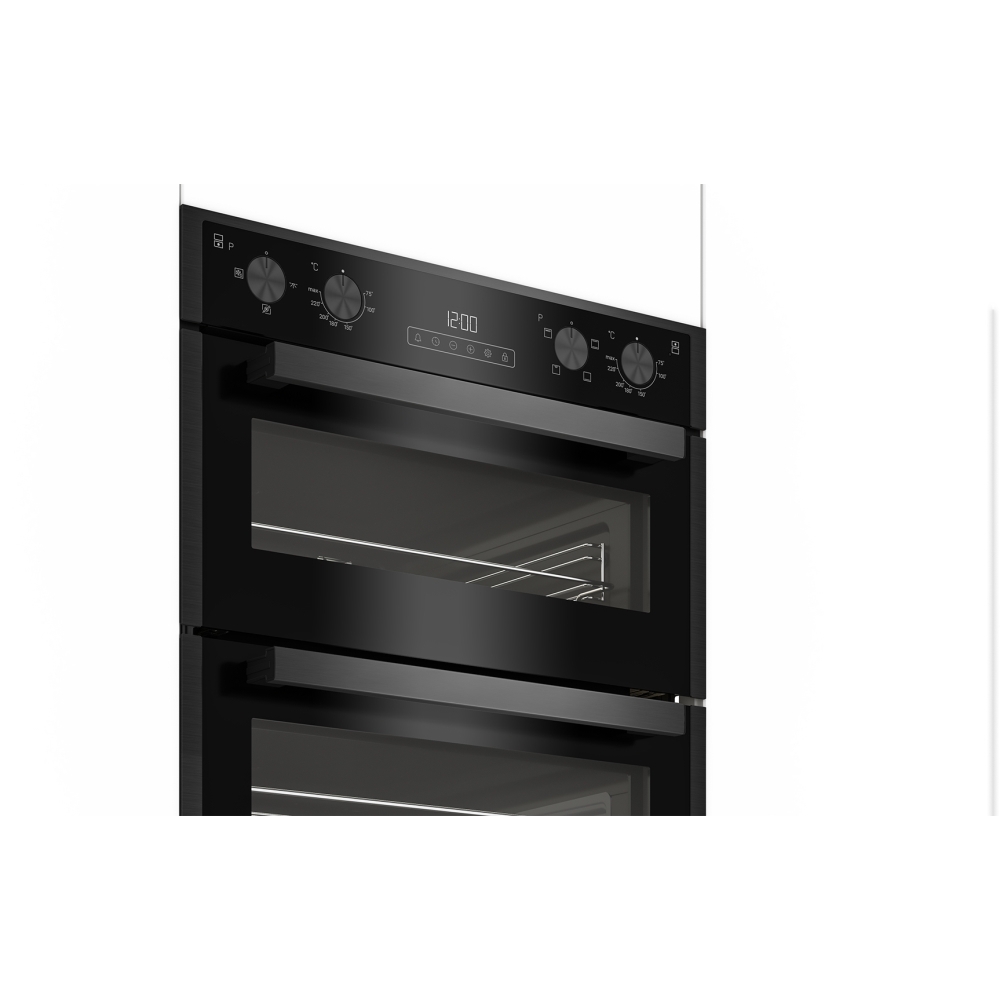 Blomberg ROTN9202DX Built-Under Electric Double Oven, Grey, A Rated