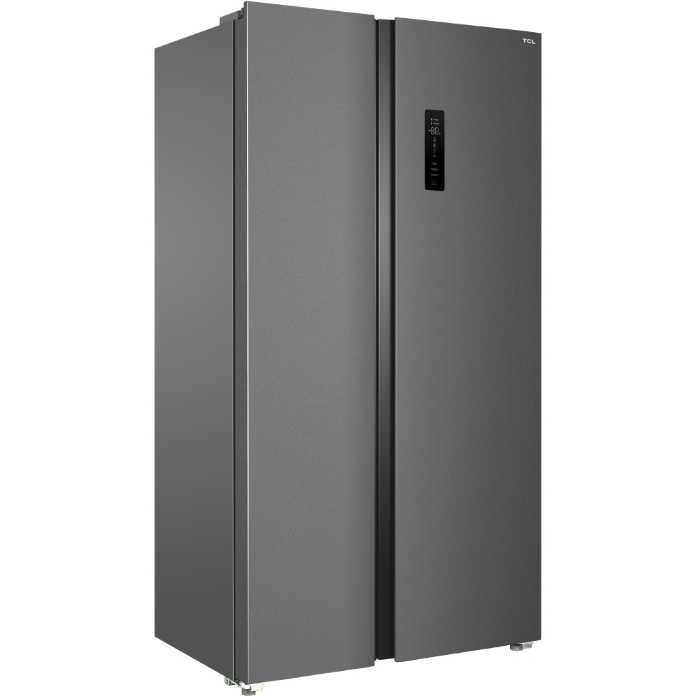 TCL RP505SSE2UK American Fridge Freezer,  Non-Plumbed, Grey, E Rated