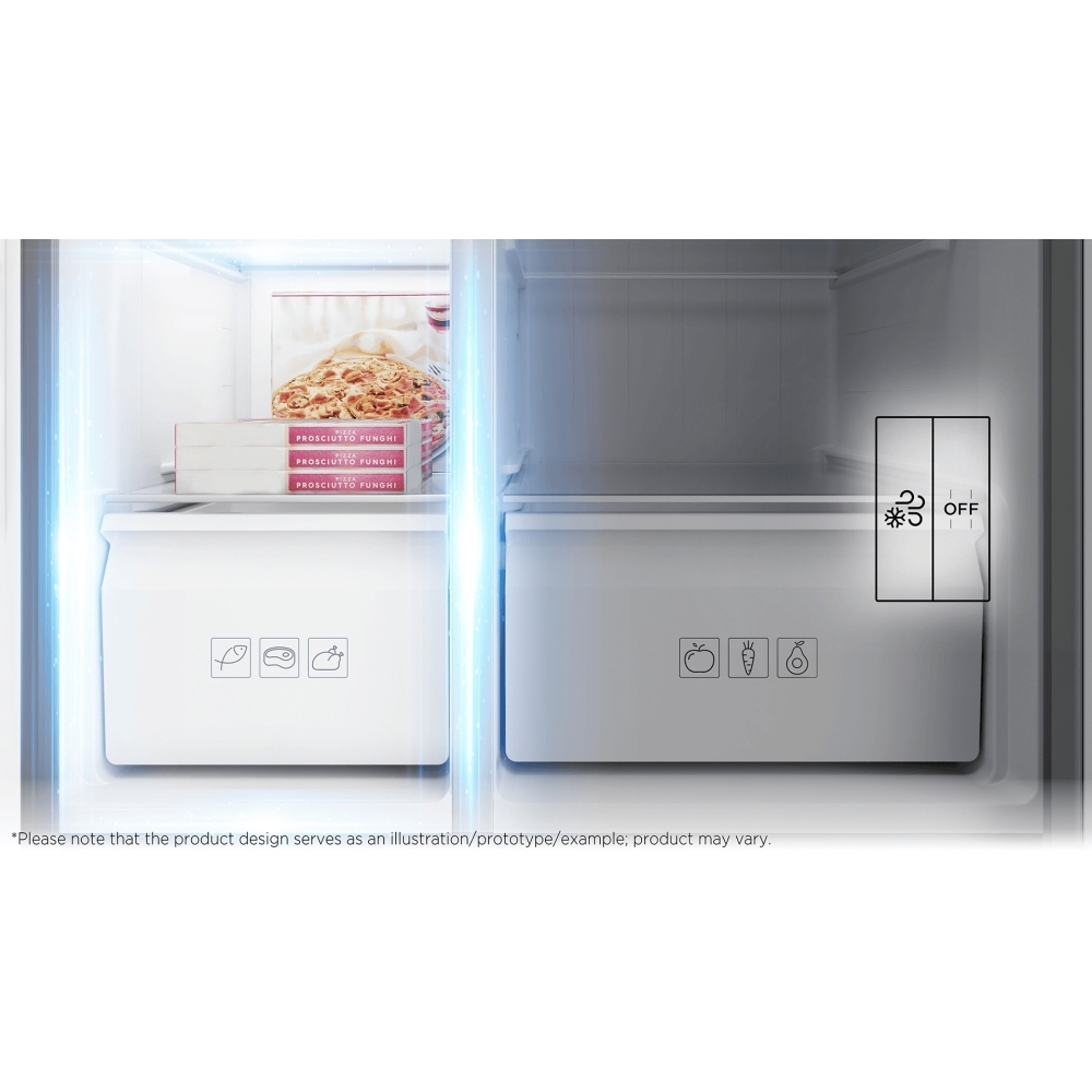 TCL RP505SSE2UK American Fridge Freezer,  Non-Plumbed, Grey, E Rated