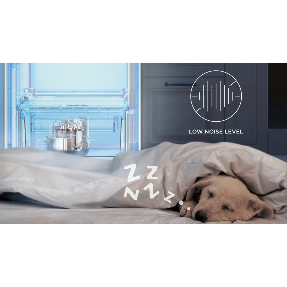 TCL RP505SSE2UK American Fridge Freezer,  Non-Plumbed, Grey, E Rated