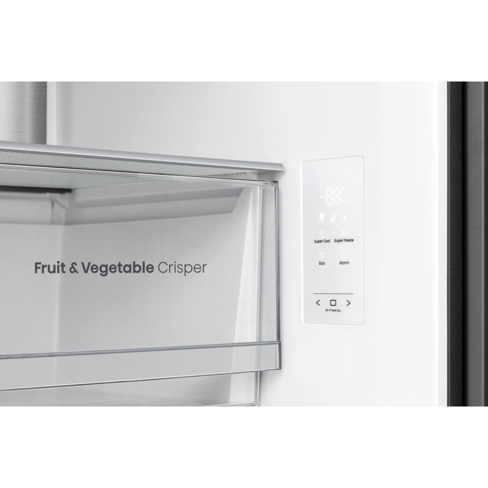 Hisense RQ5P470SAFD American Fridge Freezer, Black, D Rated,  Non-Plumbed