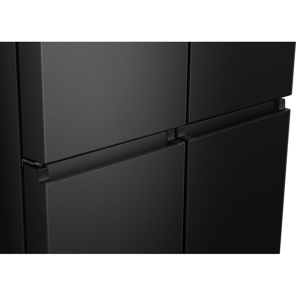Hisense RQ5P470SAFD American Fridge Freezer, Black, D Rated,  Non-Plumbed