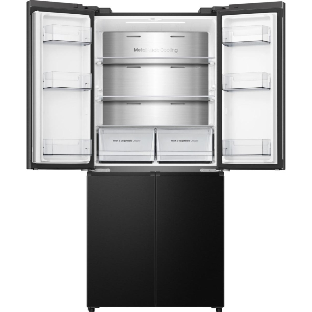 Hisense RQ5P470SAFD American Fridge Freezer, Black, D Rated,  Non-Plumbed