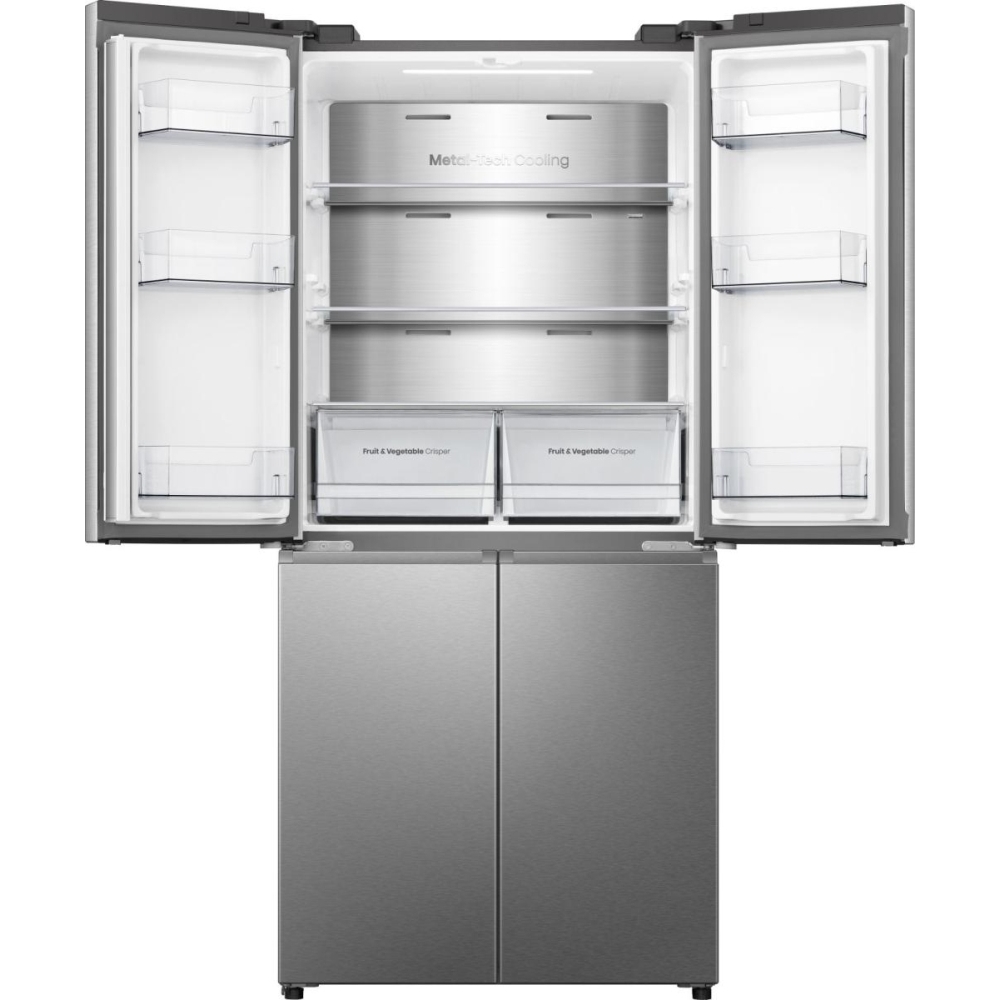 Hisense RQ5P470SAID American Fridge Freezer,  Non-Plumbed, Stainless Steel, D Rated