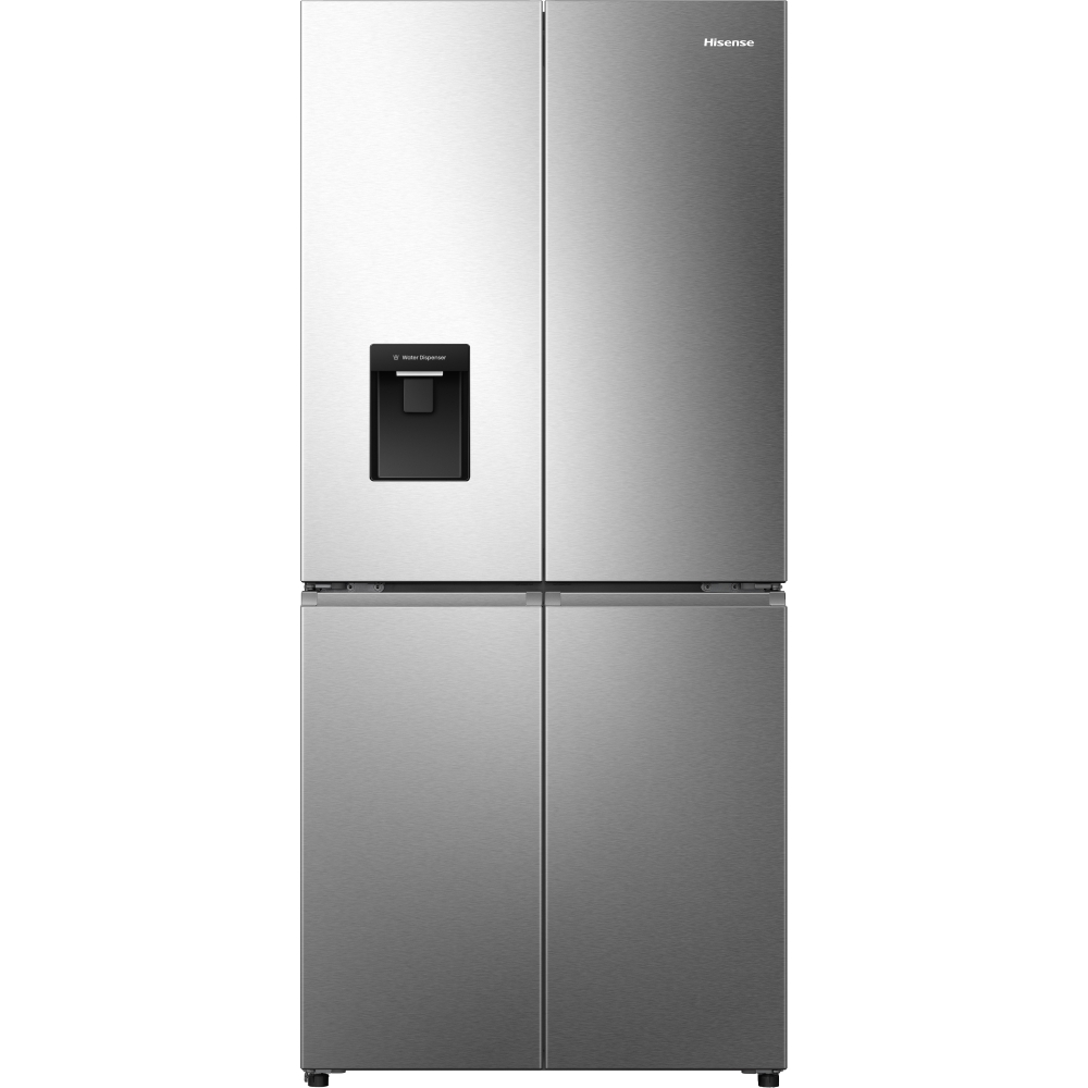 Hisense RQ5P470SMIE American Fridge Freezer, Silver, E Rated,  Non-Plumbed