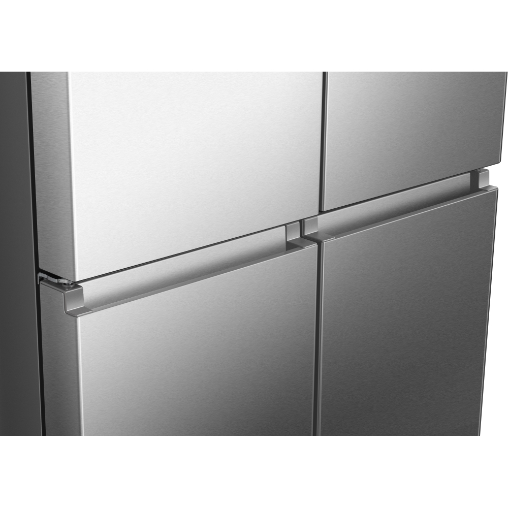 Hisense RQ5P470SMIE American Fridge Freezer, Silver, E Rated,  Non-Plumbed