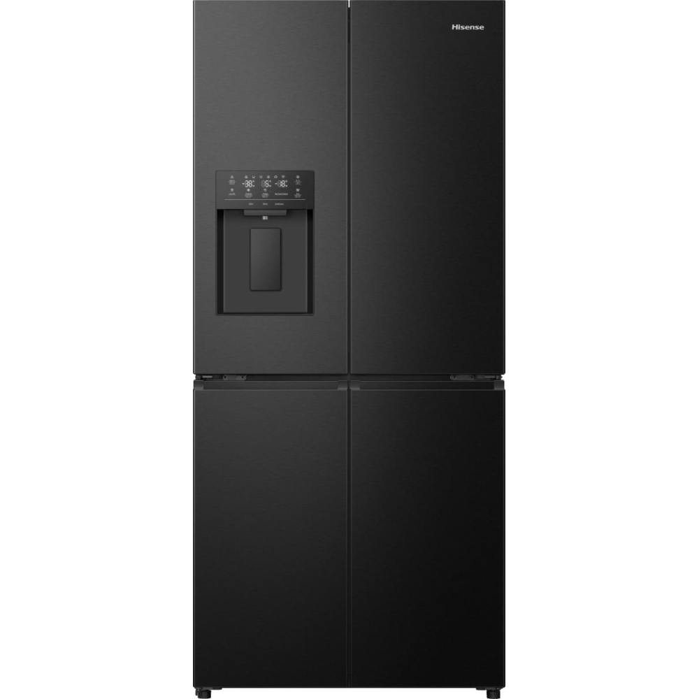 Hisense RQ5P470SYFD American Fridge Freezer, Black, D Rated,  Non-Plumbed