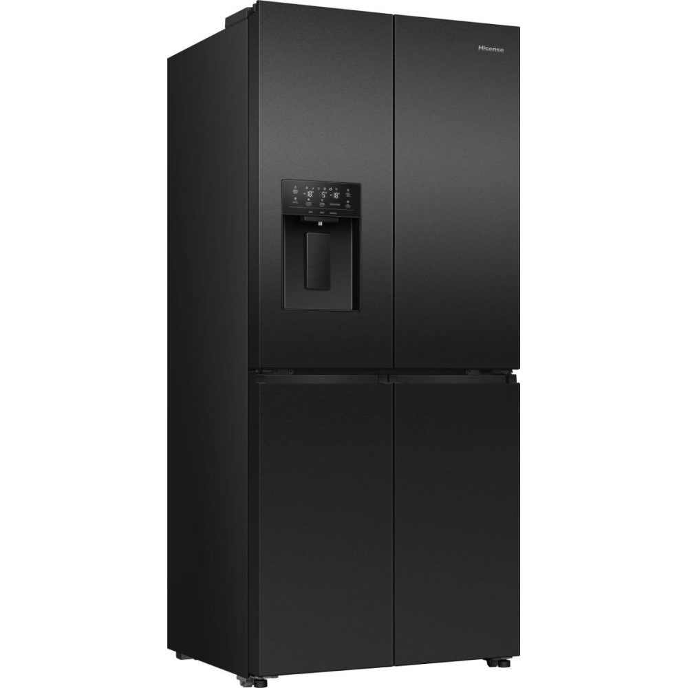 Hisense RQ5P470SYFD American Fridge Freezer, Black, D Rated,  Non-Plumbed