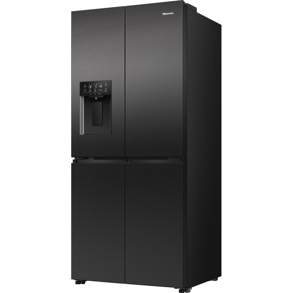 Hisense RQ5P470SYFD American Fridge Freezer, Black, D Rated,  Non-Plumbed