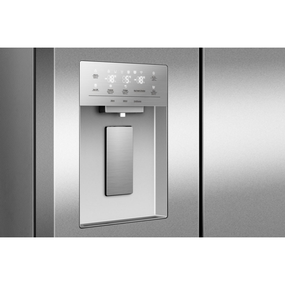 Hisense RQ5P470SYID American Fridge Freezer,  Non-Plumbed, Stainless Steel, D Rated