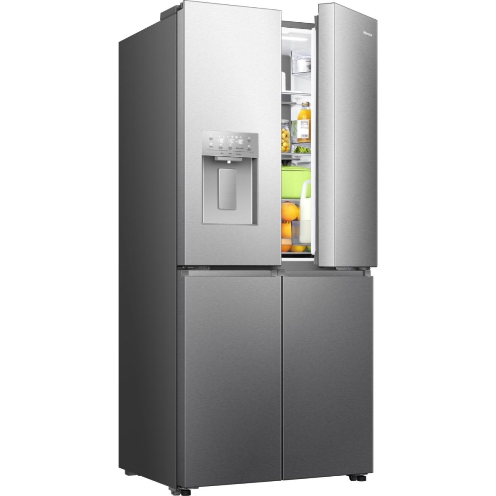 Hisense RQ5P470SYID American Fridge Freezer,  Non-Plumbed, Stainless Steel, D Rated