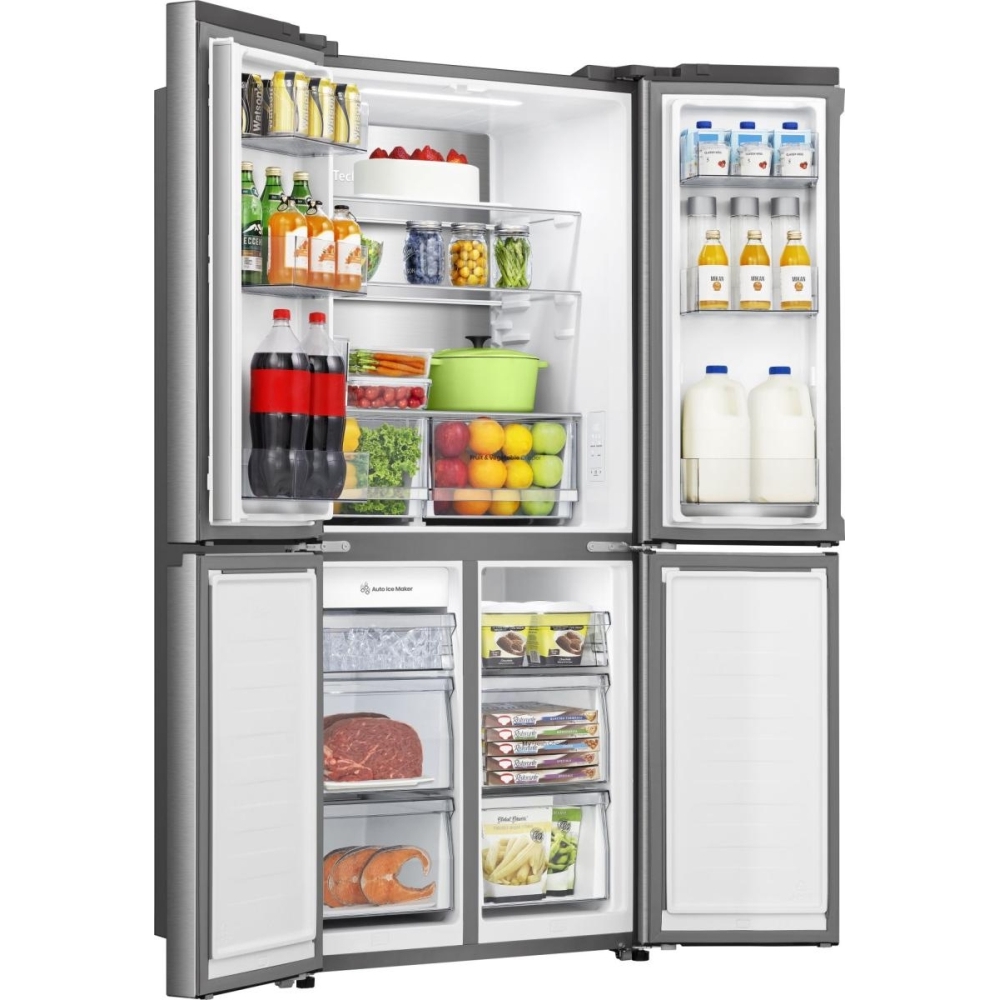 Hisense RQ5P470SYID American Fridge Freezer,  Non-Plumbed, Stainless Steel, D Rated