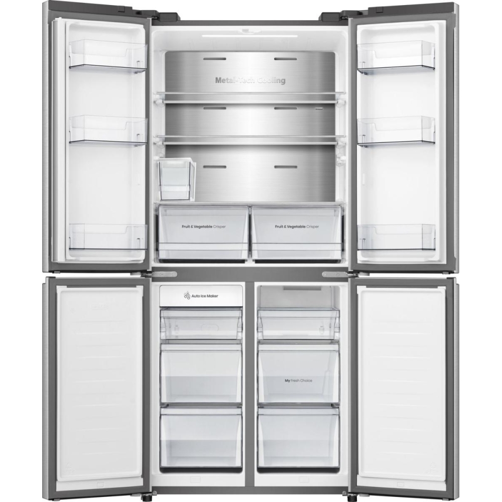 Hisense RQ5P470SYID American Fridge Freezer,  Non-Plumbed, Stainless Steel, D Rated