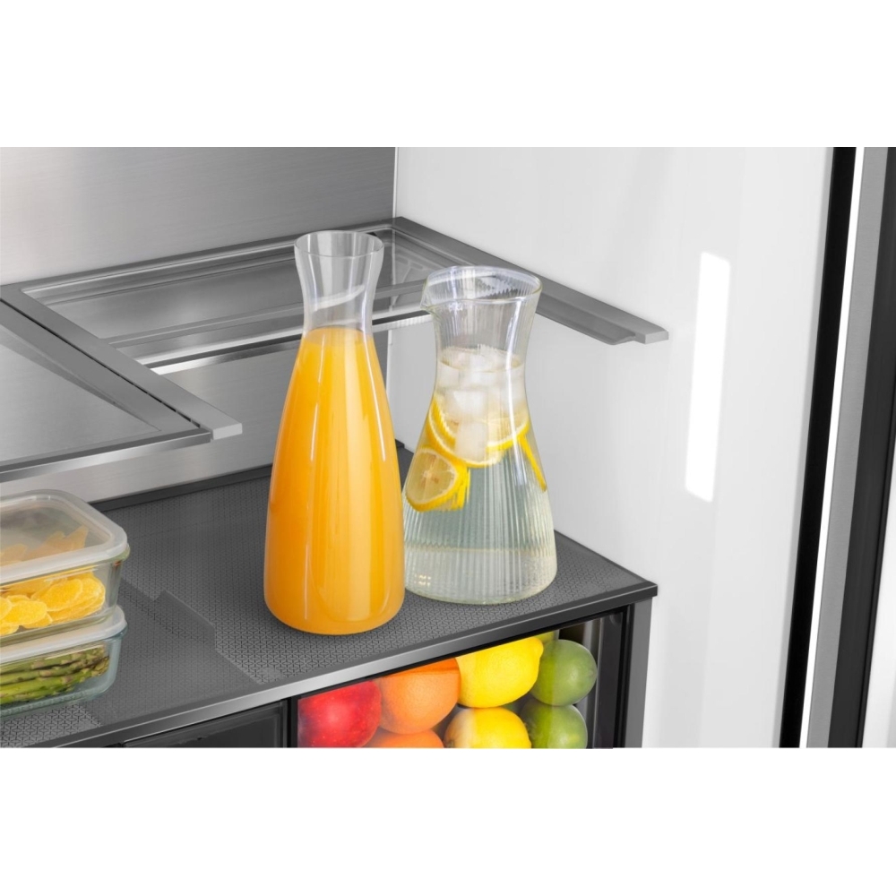 Hisense RQ5P640SYKD American Fridge Freezer, Black, D Rated,  Non-Plumbed