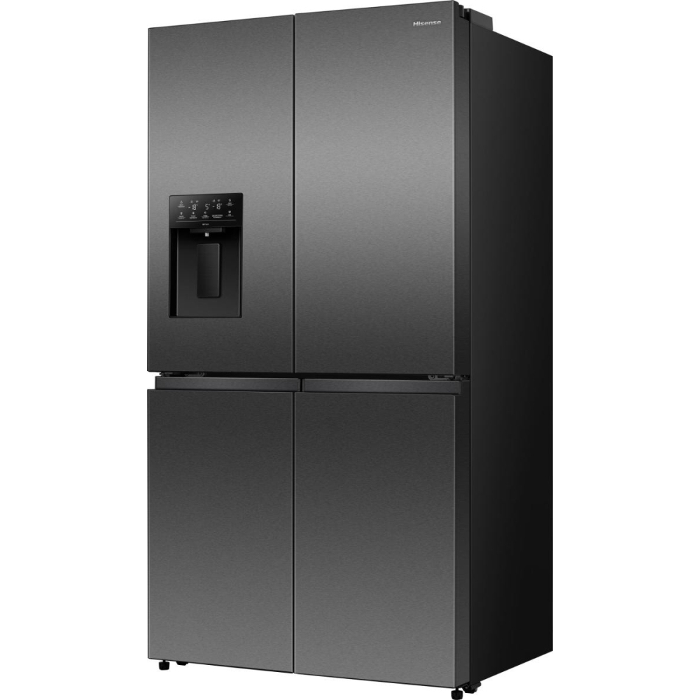 Hisense RQ5P640SYKD American Fridge Freezer, Black, D Rated,  Non-Plumbed