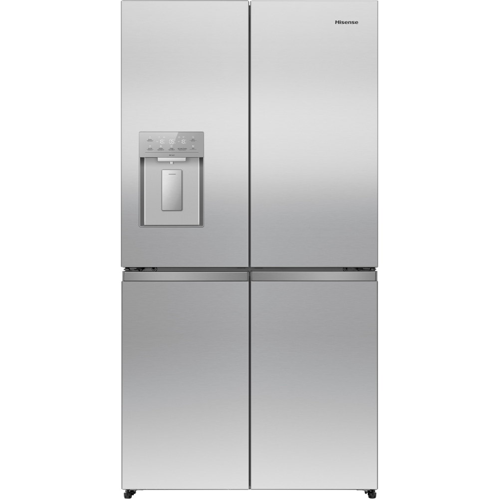 Hisense RQ5P640SYSD American Fridge Freezer, Stainless Steel, D Rated,  Non-Plumbed