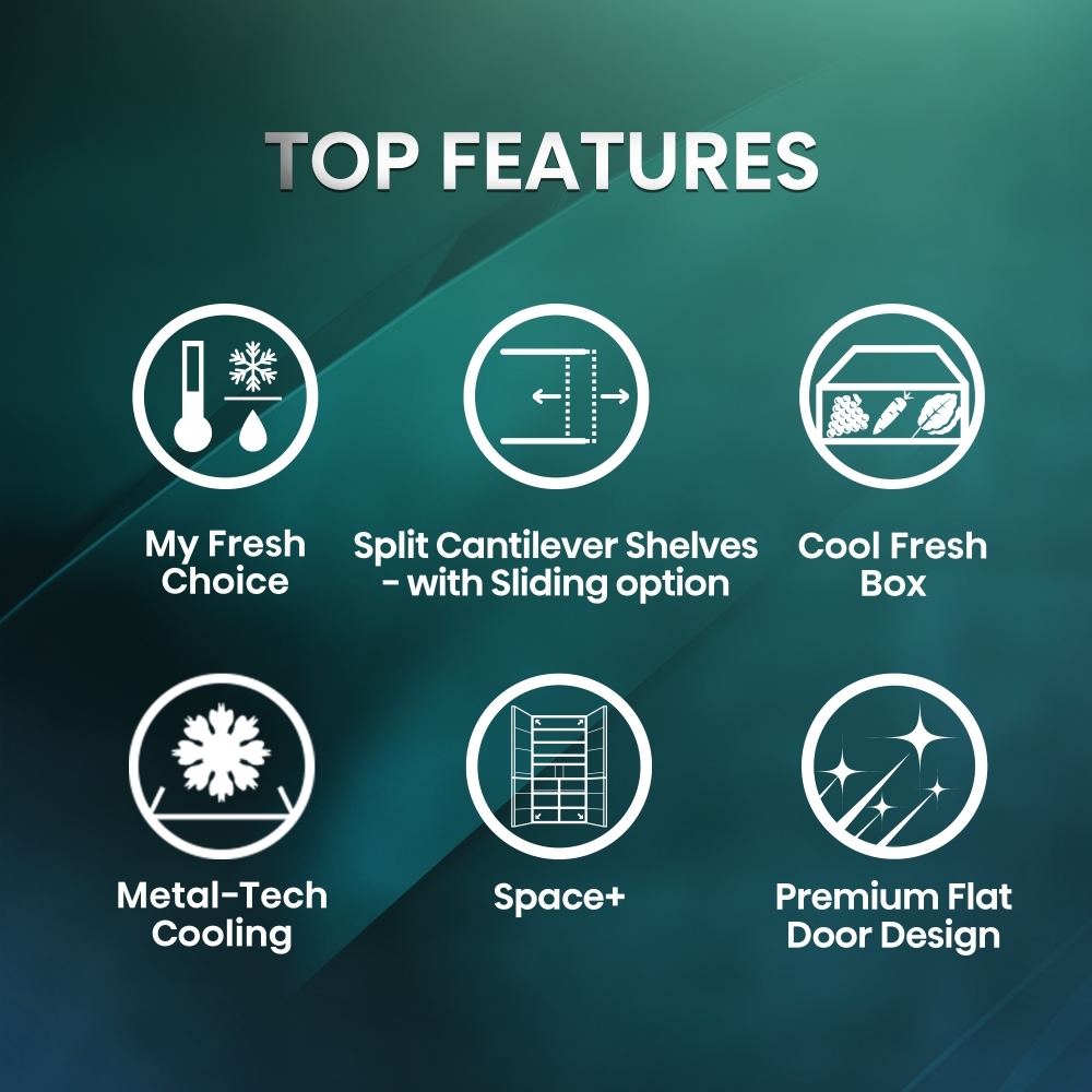 Hisense RQ5P640SYSD American Fridge Freezer, Stainless Steel, D Rated,  Non-Plumbed