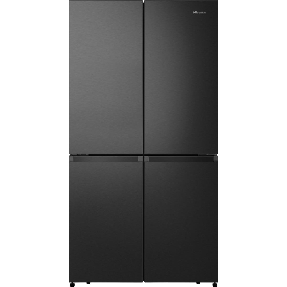 Hisense RQ758N4SAFE American Fridge Freezer, Black, E Rated,  Non-Plumbed