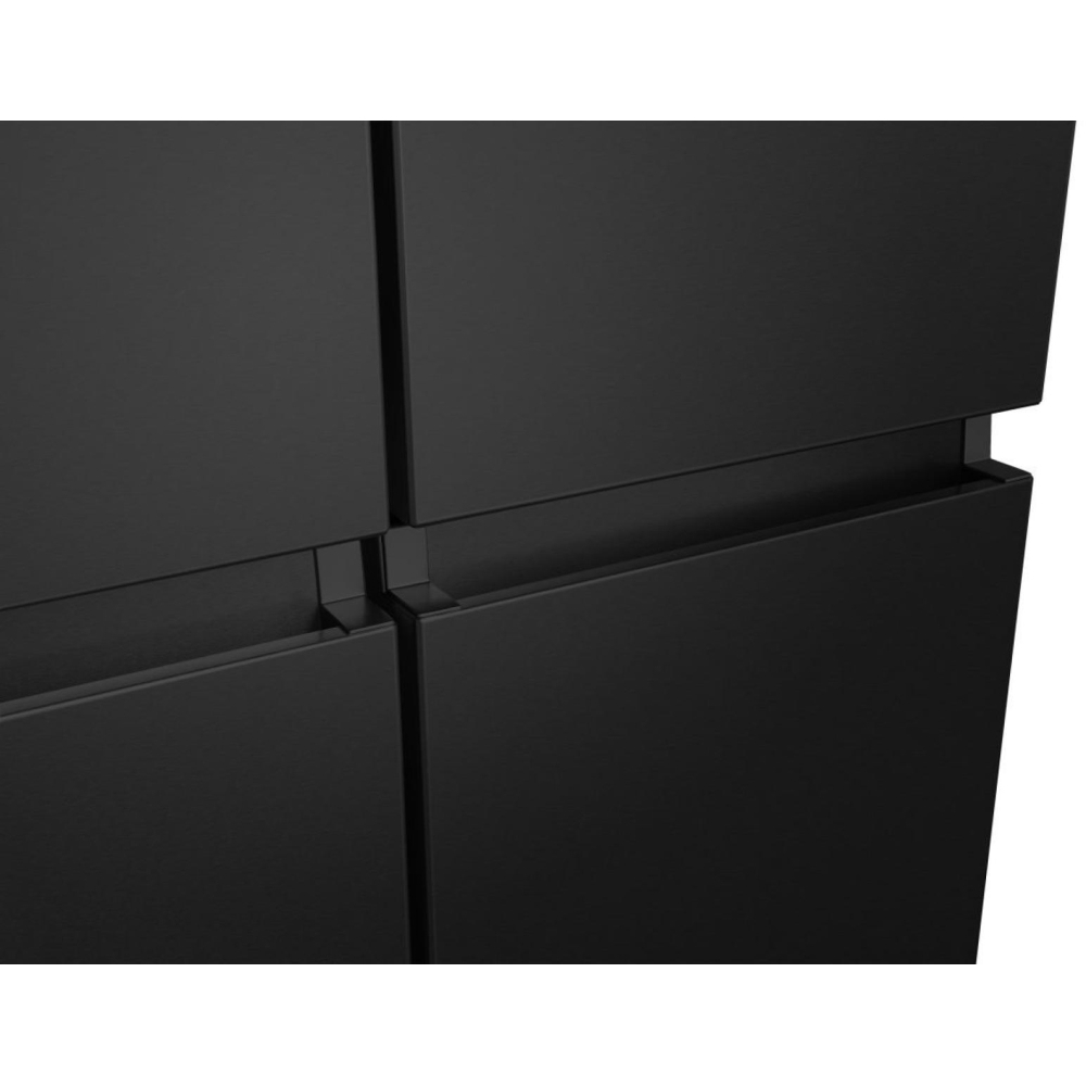 Hisense RQ758N4SAFE American Fridge Freezer, Black, E Rated,  Non-Plumbed