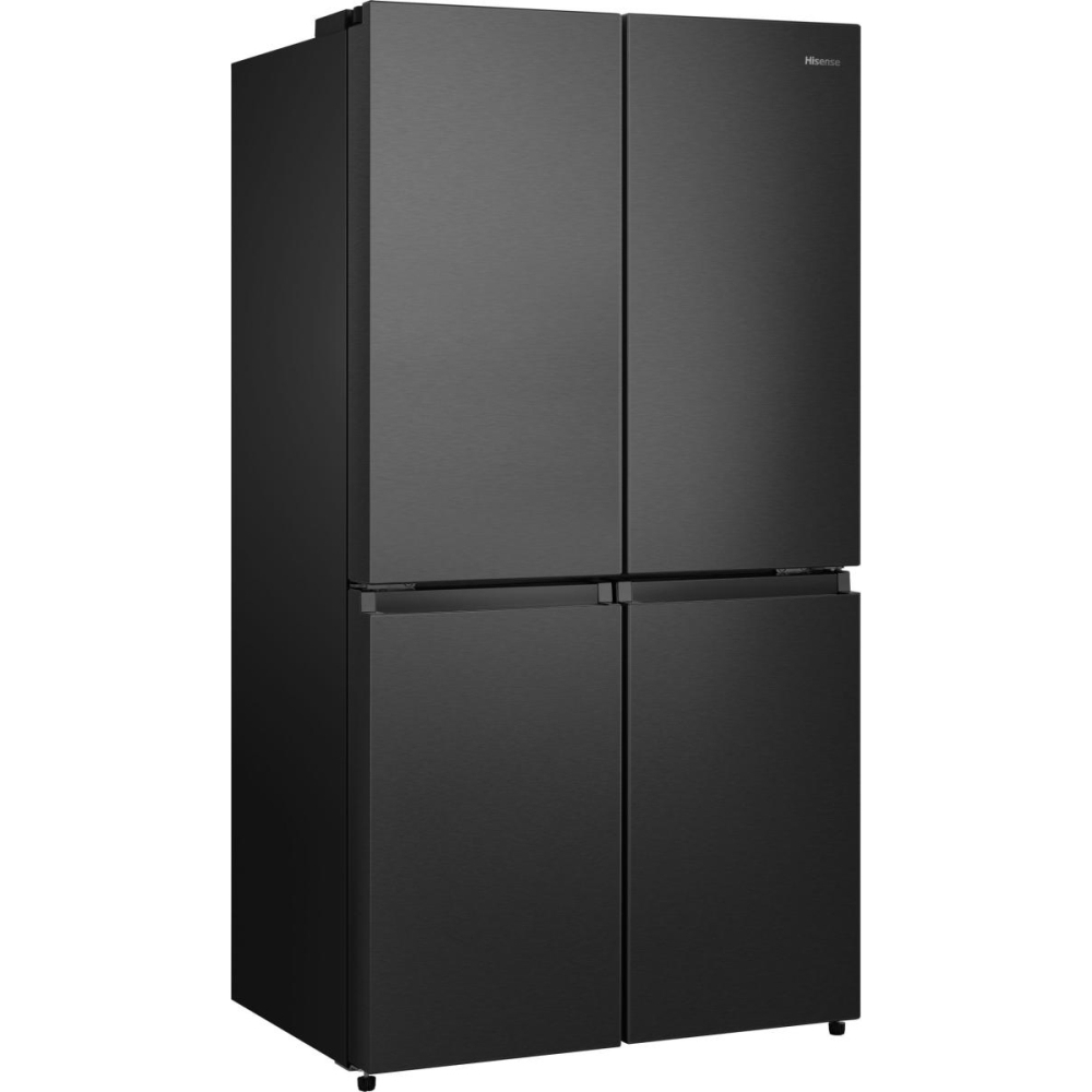 Hisense RQ758N4SAFE American Fridge Freezer, Black, E Rated,  Non-Plumbed