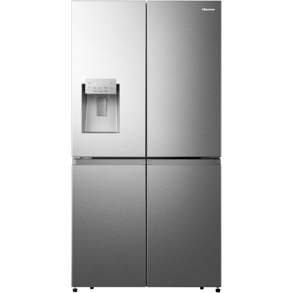 Hisense RQ760N4SASE American Fridge Freezer, Stainless Steel, E Rated,  Non-Plumbed