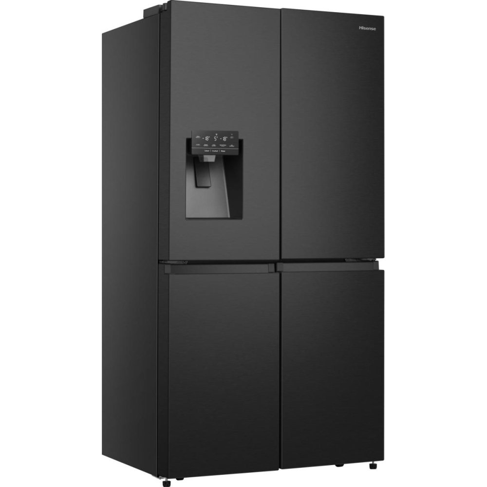 Hisense RQ760N4SBFE American Fridge Freezer, Black, E Rated,  Non-Plumbed