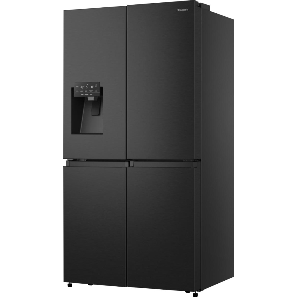 Hisense RQ760N4SBFE American Fridge Freezer, Black, E Rated,  Non-Plumbed
