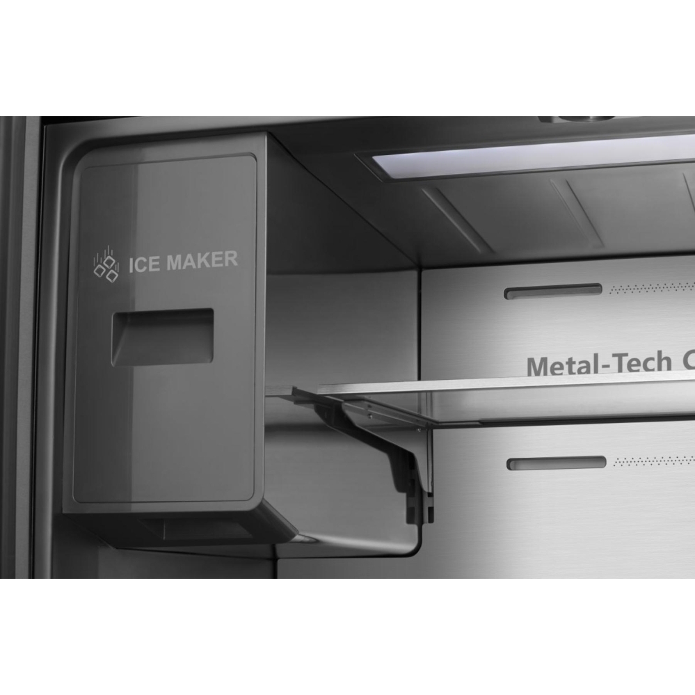 Hisense RQ760N4SBFE American Fridge Freezer, Black, E Rated,  Non-Plumbed