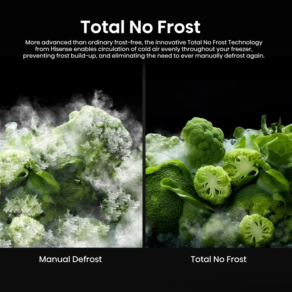 Hisense RQ768N4GVE American Fridge Freezer, Silver, E Rated,  Non-Plumbed