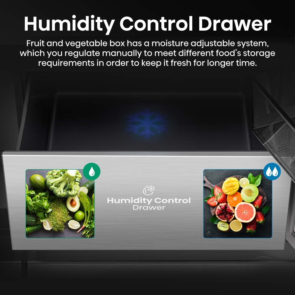 Hisense RQ768N4GVE American Fridge Freezer, Silver, E Rated,  Non-Plumbed