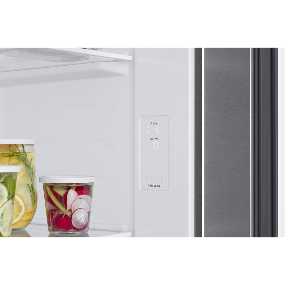 Samsung RS57DG400EM9EU American Fridge Freezer, Gentle Silver Matt, E Rated,  Non-Plumbed